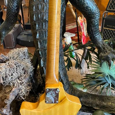 Custom Built Ray Gun J5 Obeche / Maple Burl body Maple / Ebony Neck DiMarzio PUs image 17