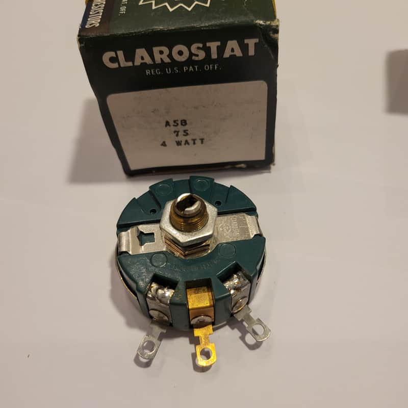 Clarostat A58 - 75 4 Watt Potentiometer 3 pieces Vintage NOS 1976 image 1