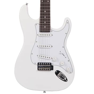 Ukscs Rosewood Fingerboard Electric Guitar - White image 6