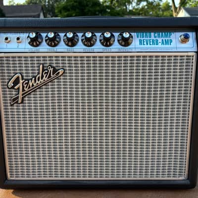 Fender '68 Custom Pro Vibro Champ Reverb 5-Watt 1x10" Guitar Combo 2021 - Present - Black image 1