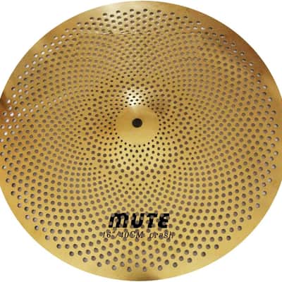 Crash Cymbal 16 Inch Low Volume Crash Cymbal Golden Quiet Cymbal For Drmmer Practice image 1