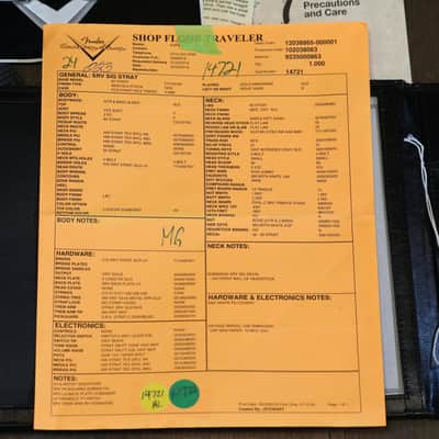 Minty! 2019 Fender Custom Shop SRV Signature Stratocaster Electric Guitar Sunburst NOS + COA OHSC image 3