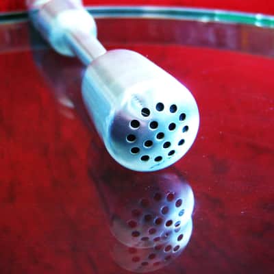 Vintage 1950's Turner 95D / 95 dynamic microphone Satin Chrome High Z harp mic w Switchcraft XLR cable adapter Shure Ampex image 3