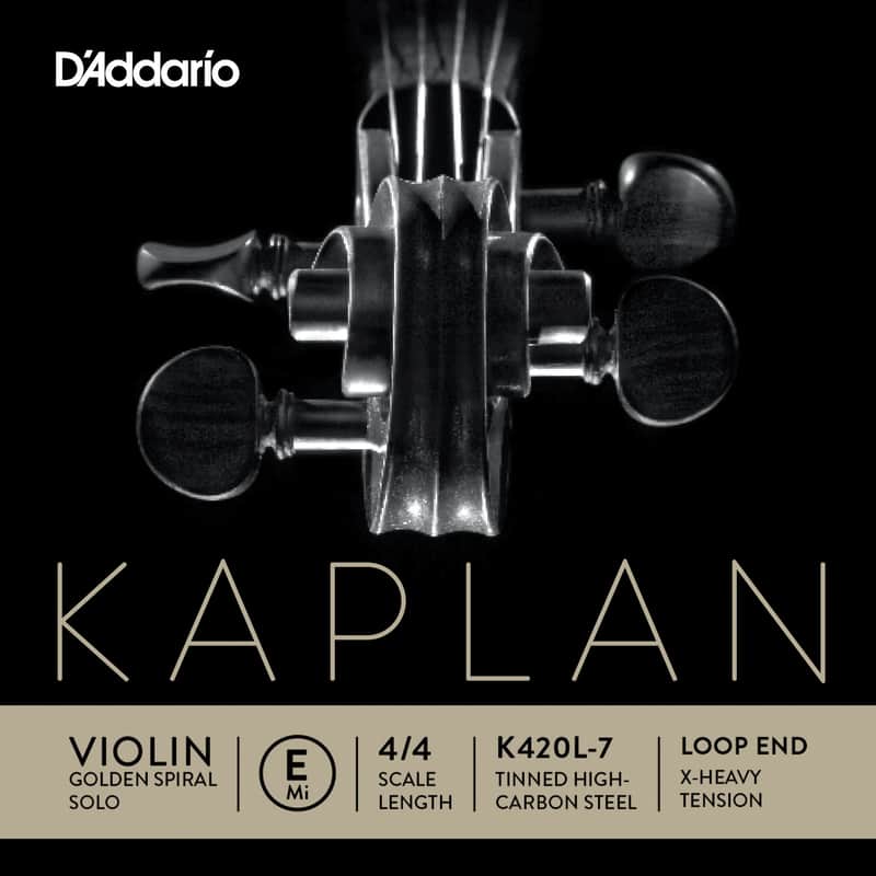 D'Addario K420L-7 Kaplan Loop End 4/4 Violin String - E (Extra Heavy) image 1