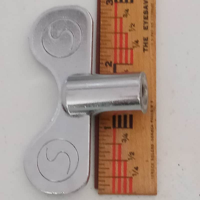 Slingerland "S"Stamped Wing-Nut 1/4"Screw-Receiver Vintage Chrome 80s Stand Part image 1