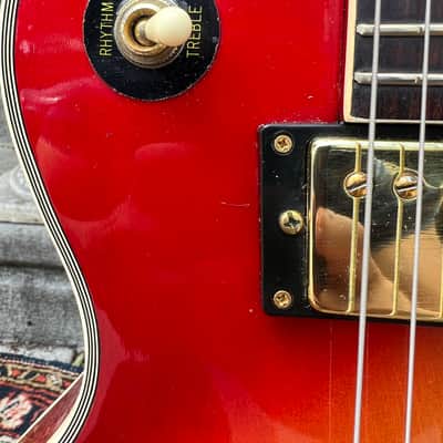 VINTAGE 1970’s MIJ “Lyle” Les Paul Custom Lawsuit Copy Electric Guitar~Cherry Sunburst ~      Matsumoku Factory Japan image 9