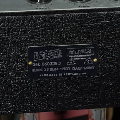 2025 Benson Earhart Reverb Plus 15w 1x12" Tube Amp Combo (w/Attenuator, As-New) image 8