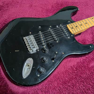 Harmony H-80T Strat Copy 1980s - Black image 2