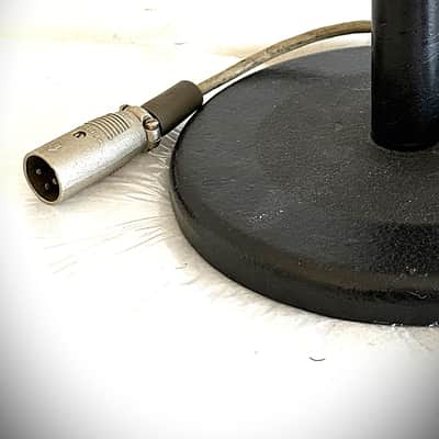 Vintage 1940's Military Dynamic Microphone, original, fully functional, w/stand image 9