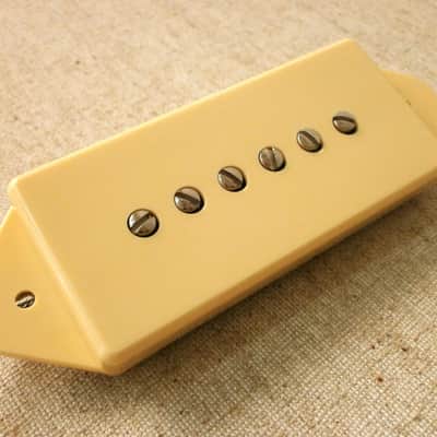 P90 Pickup Dog Ear CREAM A4 HOT Bridge Fits Gibson Epiphone Handcrafted by Q pickups Vintage image 1