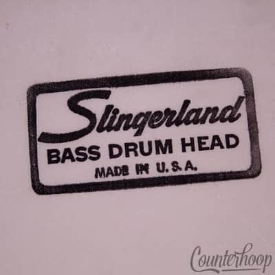 *Slingerland 22" Bass Drum Head Opaque White Plastic Vintage 60s Batter/Resonant image 2