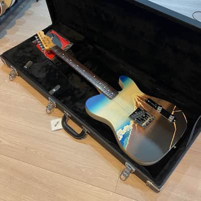 *NEW IN BOX* Fender MIJ Art Canvas Esquire 2026 - "Thunderstorm Beneath the Summit" by Katsushika Hokusai image 2