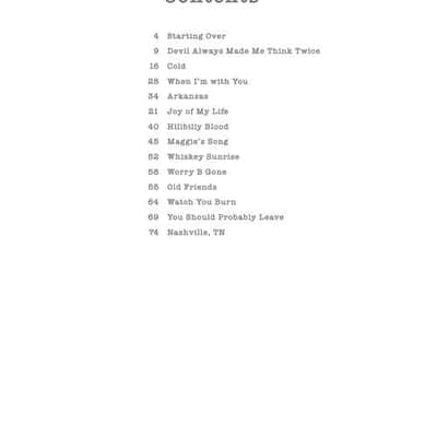 Chris Stapleton - Starting Over Piano/Vocal/Guitar Artist Songbook image 2