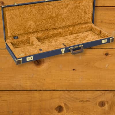 Fender Classic Series Stratocaster/Telecaster Wood Case - Navy Blue image 2
