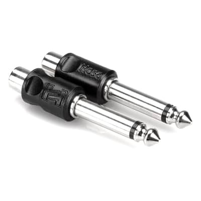 HOSA GPR-101 Adaptor - RCA Phono to 1/4" TS Jack (Pair) image 3