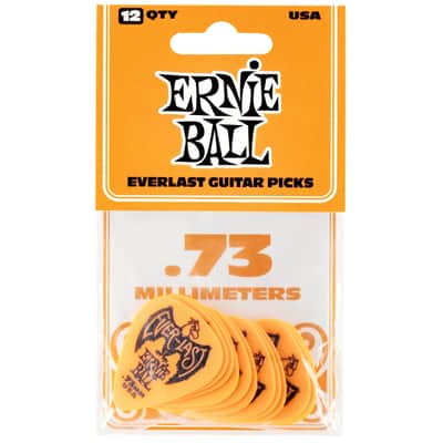 Ernie Ball Everlast Picks Orange .73mm Bag Of 12 image 1