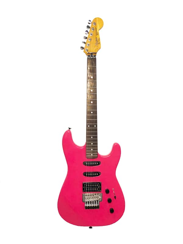 Squier Stratocaster HSS Floyd Rose Trem 80's Hot Pink 88-89 SN