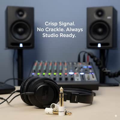 Soundrise White Ceramic Audio Adapter 3-Pack – 1/8" (3.5mm) to 1/4" (6.35mm) TRS – Gold-Plated Stereo Headphone Jack Converters image 7