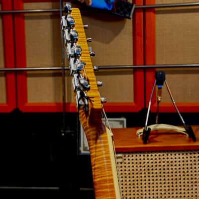 Vintage Guitars 30th Anniversary V72 Tele (SUPER FLAME MAPLE NECK) Boulevard Black image 17