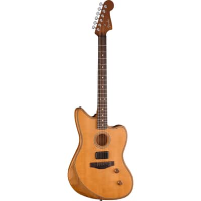 Fender Acoustasonic Standard Jazzmaster Aged Natural - Acoustic Guitar image 2