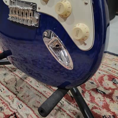 Fender Partscaster HH Shawbucker Stratocaster w/ 50's Player Series Neck - Sapphire Blue Transparent (C016-49) image 9