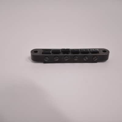 Gibson Nashville Tune-O-Matic Bridge BLACK Chrome Accessories Les Paul Custom Standard image 4