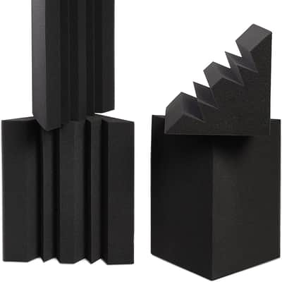Corner Bass Traps (4 Pack) 12 x 7 x 7 inches Sound Dampening Acoustic Studio Foam image 1