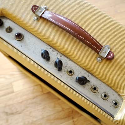 1947 Fender Dual Professional Vintage Tweed Tube Amplifier 2x10, V Front Super Bild 5