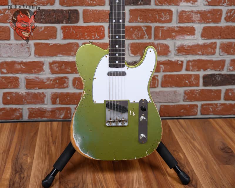 Fender Custom Shop S6 1966 Telecaster Heavy Relic #40 Summer Event Special Run in Super Aged Sage Green Metallic finish made in 2026 w/OHSC image 1