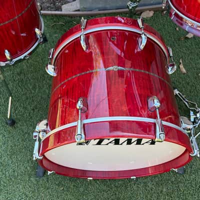Tama Star Maple - Red Raspberry Curly Maple Bop Kit w/Matching Snare image 4