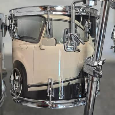 Used Remo Mastertouch 7pc Drum Set Custom Porsche Wrap - Very Good image 6