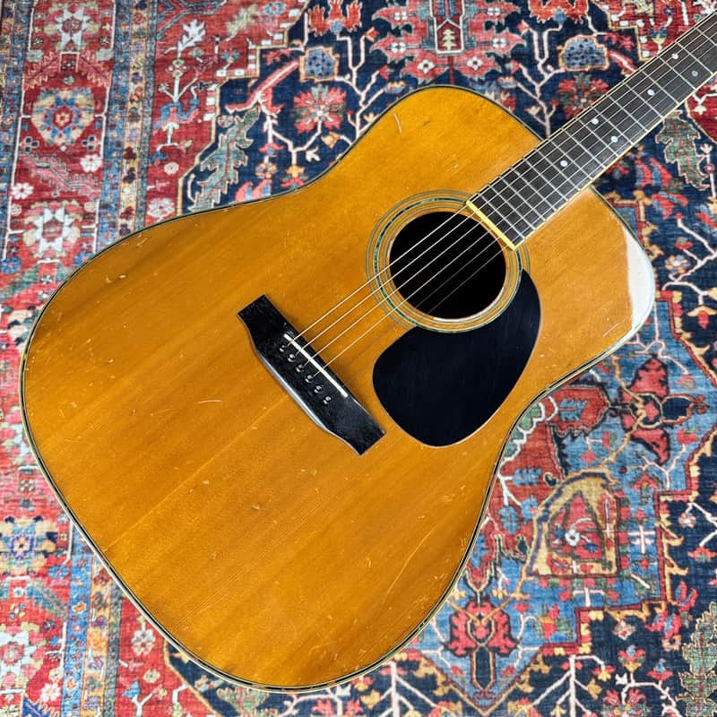1979 Morris D28 Style X-Braced Dreadnought Model WE-40 Shadow Pickup image 1