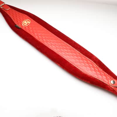 Accordion Shoulder Strap Boppola - Red on Red (Embosed) image 9
