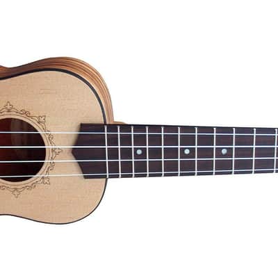 Kremona Flight Series DUS-320 Soprano Size Zebrawood and Spruce Ukulele w/Bag image 2