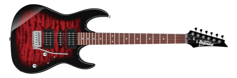 Ibanez GIO GRX70QA Transparent Red Burst image 1