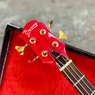 Burny Mockingbird Bass - Cherry red original vintage MIJ Japan eagle b.c. Rich clone AK image 3