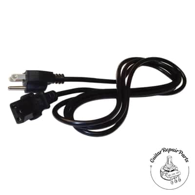 Power Cable, 18 AWG, 3 Conductor, Detachable, IEC, Black, - 8 ft. Length image 1