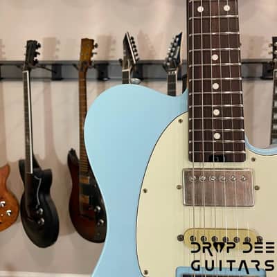 Schecter Custom Shop PT Wembley Studio Electric Guitar w/ Case-Sonic Blue Aged Nitro image 5