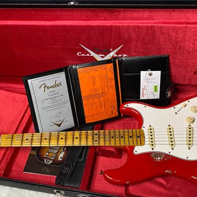 NEW! Fender Custom Shop Special Run '69 Stratocaster Heavy Relic - Handwound P/U's - Aged Ferrari Red - Reverse Headstock - 7.9lbs - Authorized Dealer - One OFF! SUPER RARE! G07043 image 13
