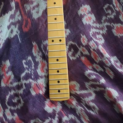 Fender USA 22 fret maple strat neck 2016-17 nut and neckplate image 1