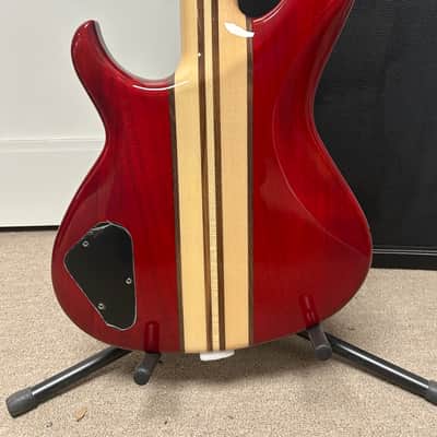 Aria Pro II SB-700 Four String Bass Guitar - Paduak Red w/Free Hard Case image 4