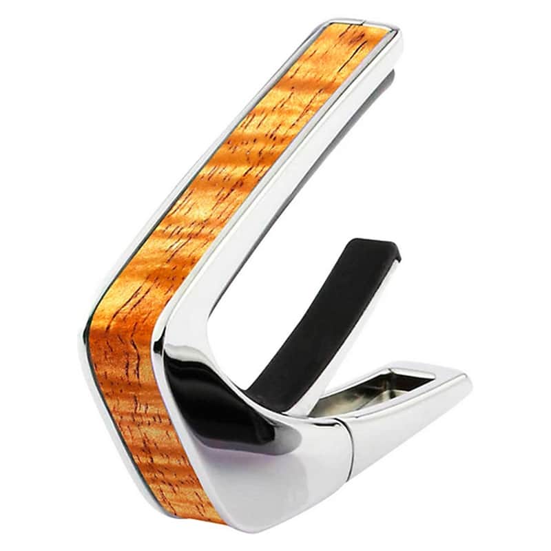 Thalia Chrome Guitar Capo - Hawaiian Koa image 1