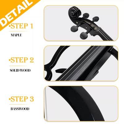 New 4/4 Quality Electric Cello Black Comb Set Case Bow Rosin image 5
