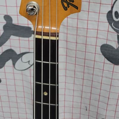 1966 Fender Mustang bass guitar, Dakota Red, OHC image 3
