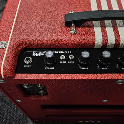 Supro 1822R Delta King 12 Special Run 15-Watt 1x12" Guitar Combo 2025 - Scarlet / Cream Stripes image 3