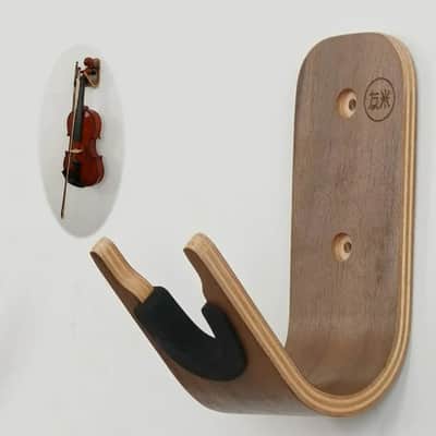 New Violin Wall Mount Hanger Holder Bracket Hook Wood Stand Violin Display Rack image 1