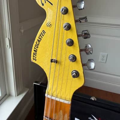 2026 Fender Custom Shop ‘69 Stratocaster SR25 Heavy Relic Matching Reverse Headstock - Aged Canary Yellow image 7