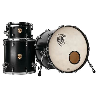 SJC Drums Tour Series 3-Piece Kit-Matte Black *USA Small Business* image 1