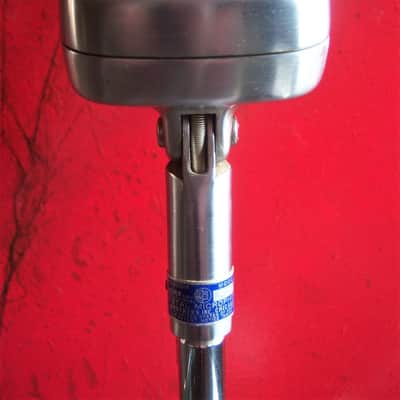 Vintage 1940's Shure 737A crystal microphone Satin Chrome w cable and data sheet image 12