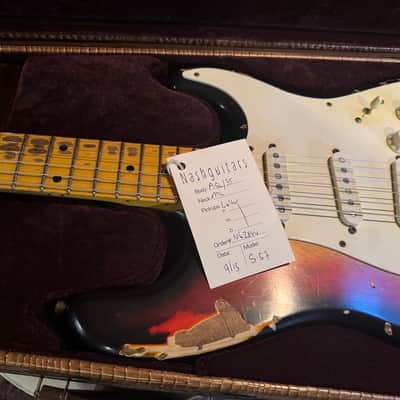 Nash S~57 2015 - 3T Heavy Relic Sunburst, Lollars, Gotoh, Ash Body, Maple on Maple Neck!  KIller set and just one great build guitar.  Alligator Nash HSC image 3